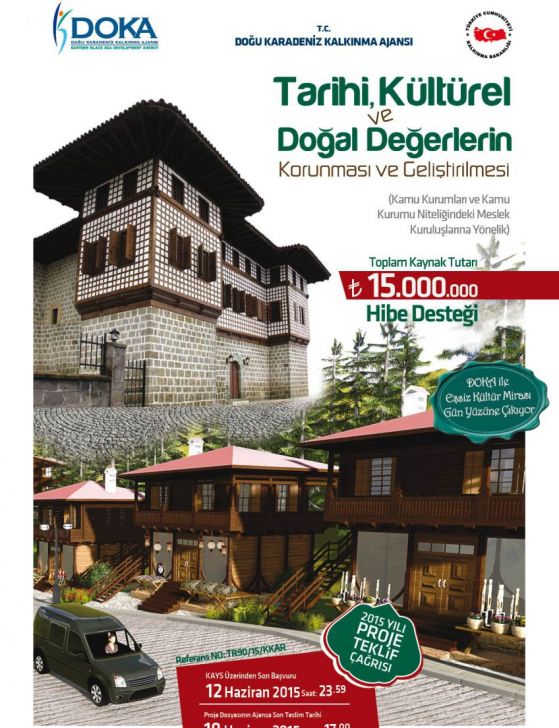 2015 Yılı Tarihi, Kültürel Ve Doğal Değerlerin Korunması Ve Geliştirilmesi Mali Destek Programı