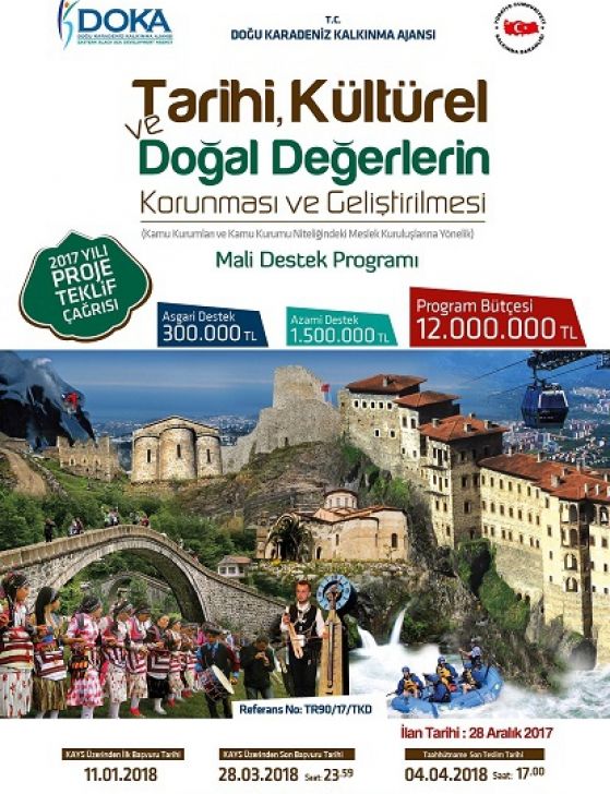 2017 Yılı Tarihi, Kültürel Ve Doğal Değerlerin Korunması Ve Geliştirilmesi Mali Destek Programı