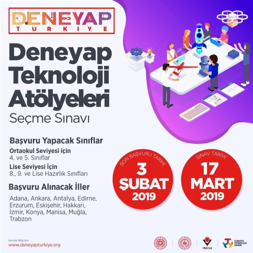 Geleceğin Teknoloji Yıldızları Belirleniyor! Deneyap Teknoloji Atölyeleri Seçme Sınavı Başvuruları Başladı