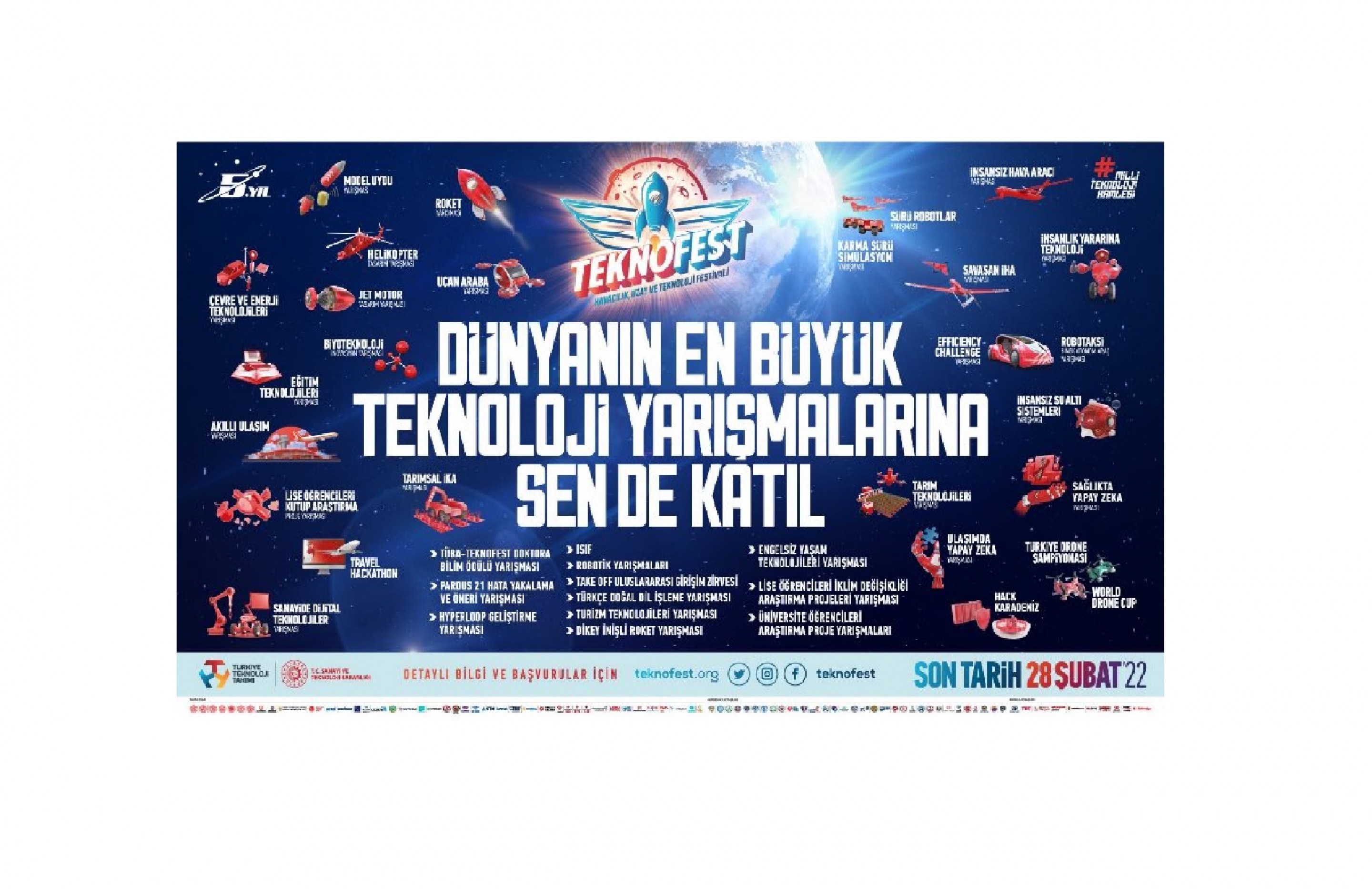 TEKNOFEST 2022 TEKNOLOJİ YARIŞMALARI BAŞVURULARI BAŞLADI!